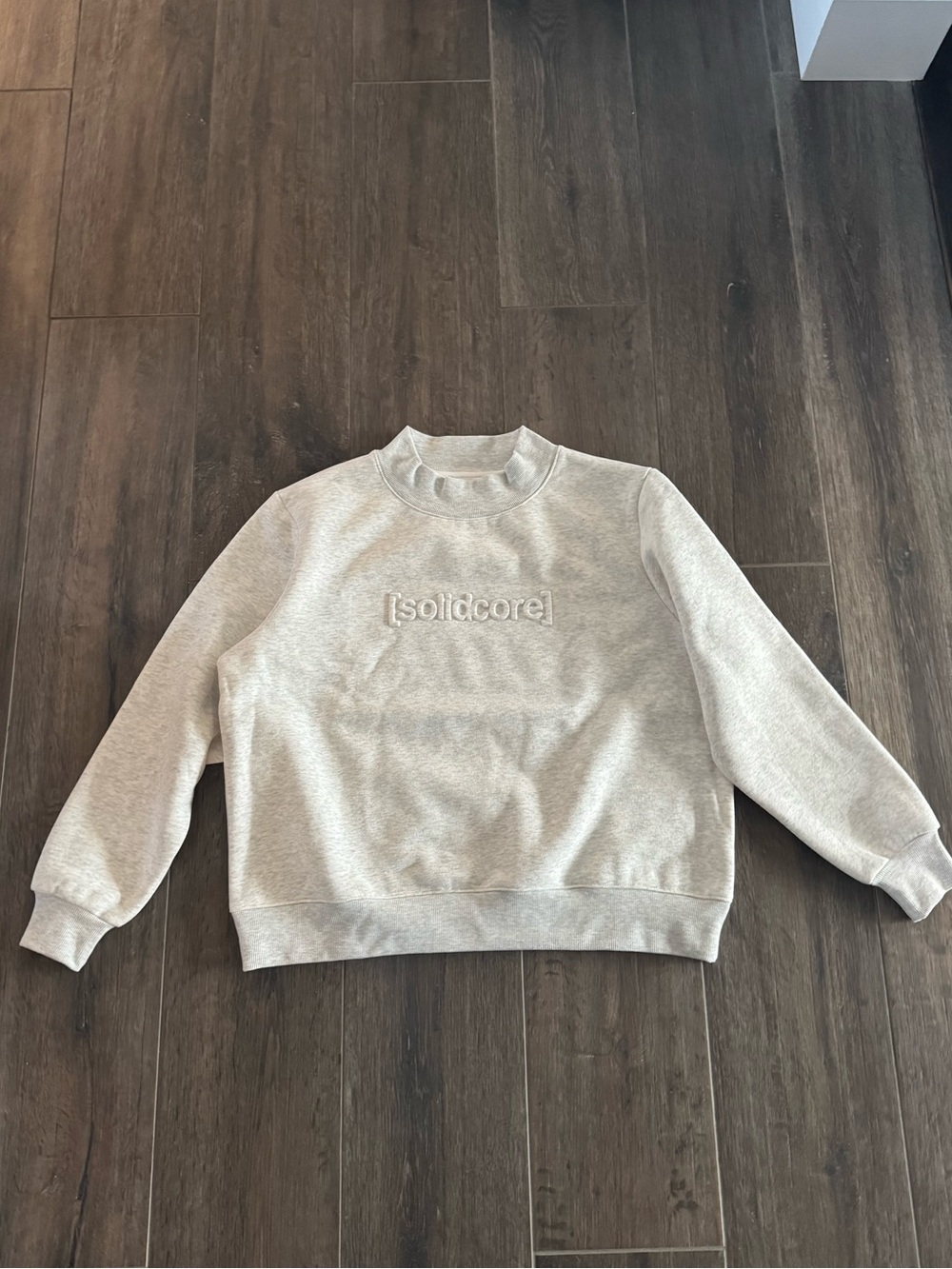 Solidcore Solidays Gray Crewneck Sweatshirt with Embroidered Logo NEVER WORN
